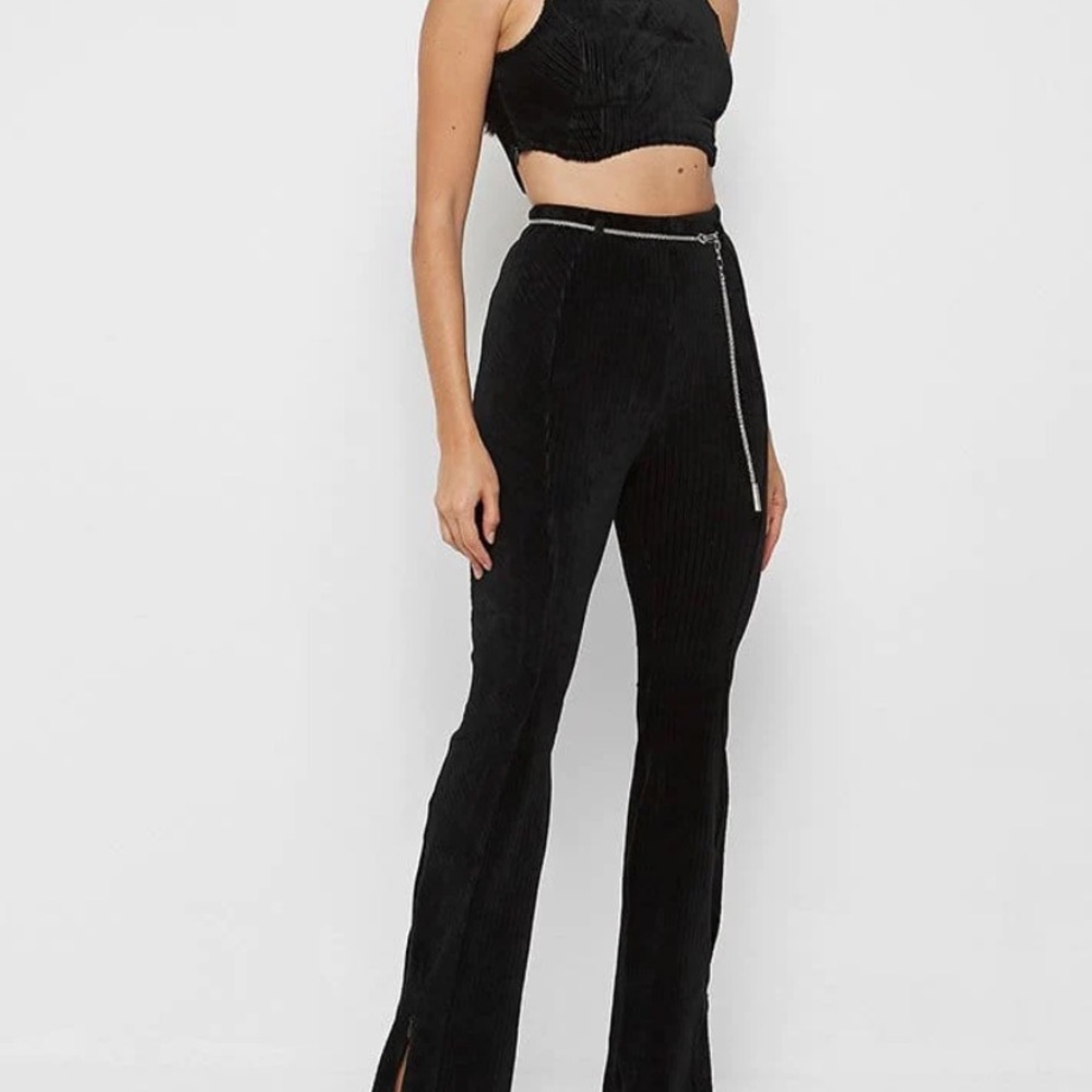 Manière De Voir Ribbed Flare Leggings